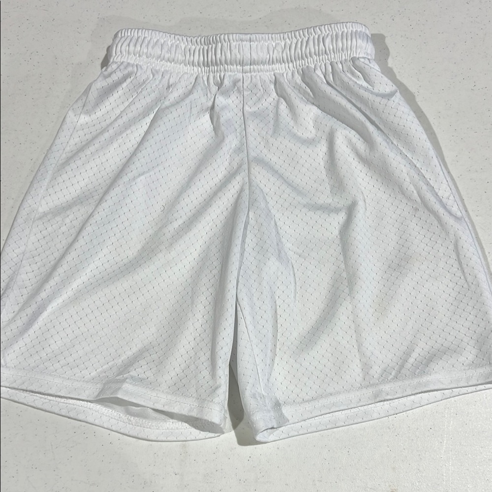2 pair (maroon and White) Mesh Boys Shorts size 10